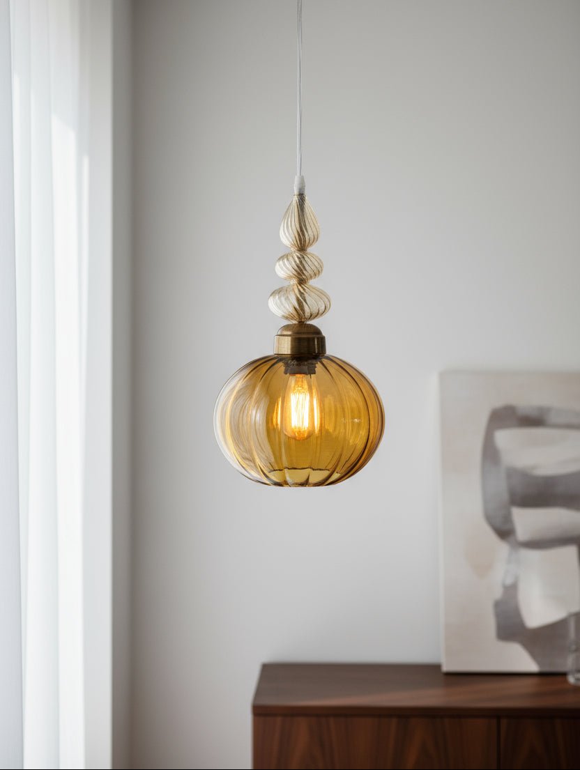 Amber Deco light fixture - ceiling light fixture | Les Trois Pyramides.