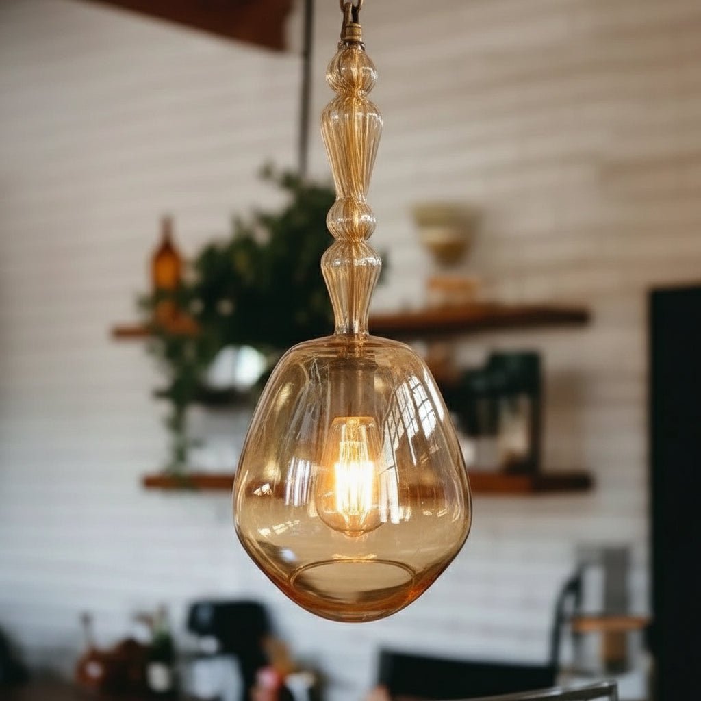 Blown Glass Pendant Light - Les Trois Pyramides