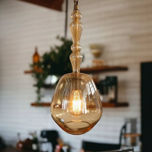 Blown Glass Pendant Light - Les Trois Pyramides