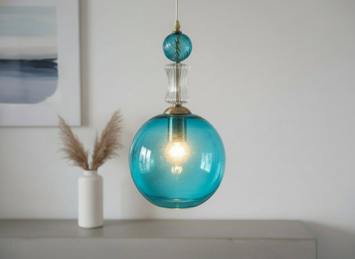 Blown Glass Globe Light - Les Trois Pyramides