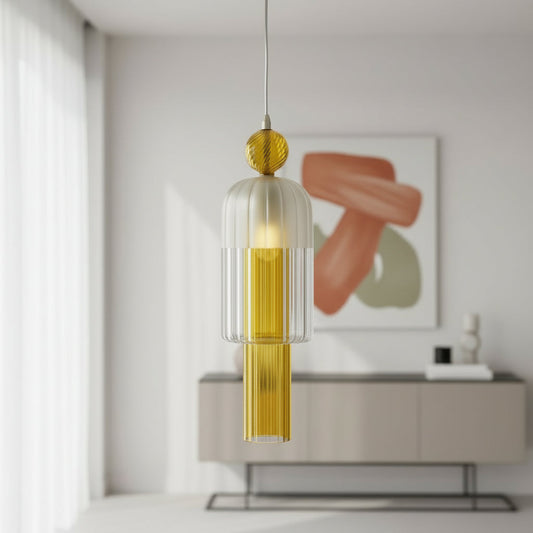 Blown Glass Pendant Light - Les Trois Pyramides