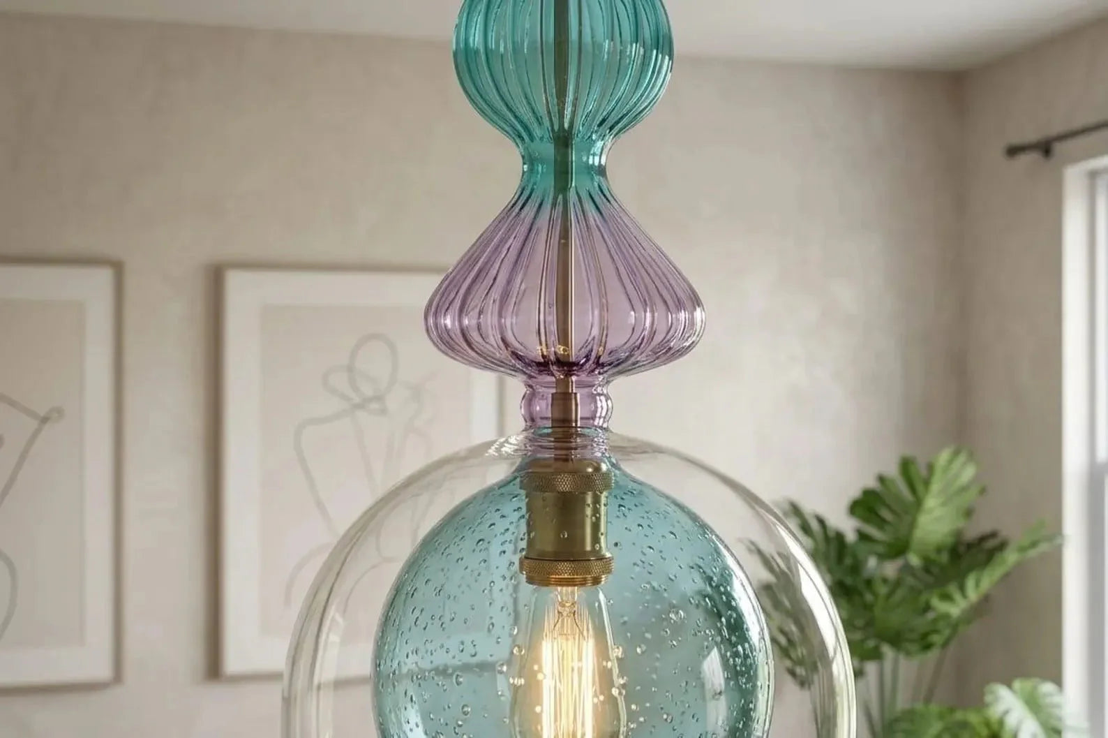 Handcrafted Light Pendant  | Les Trois Pyramides