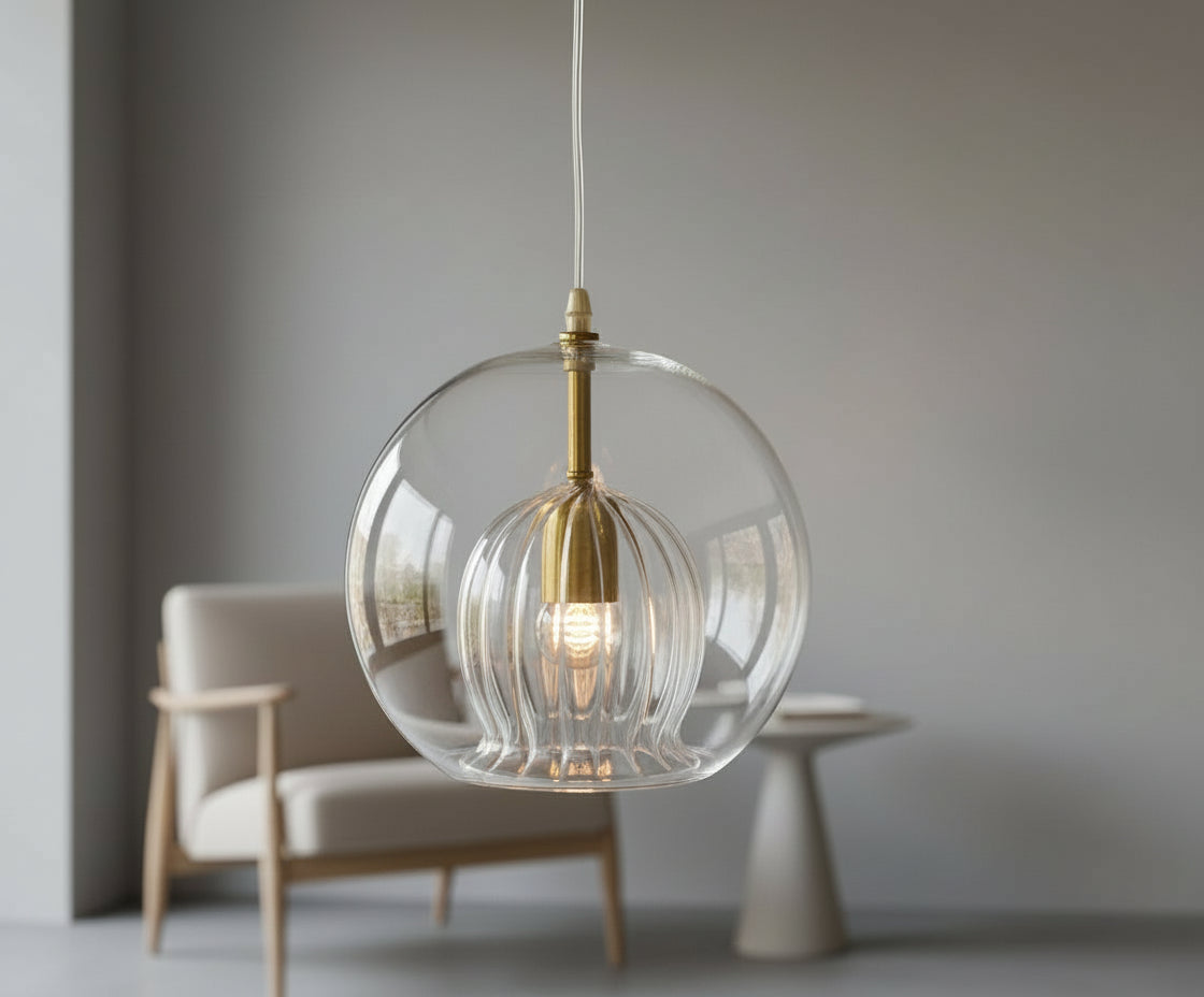 Clear Light Fixture For Room Decor - Les Trois Pyramide