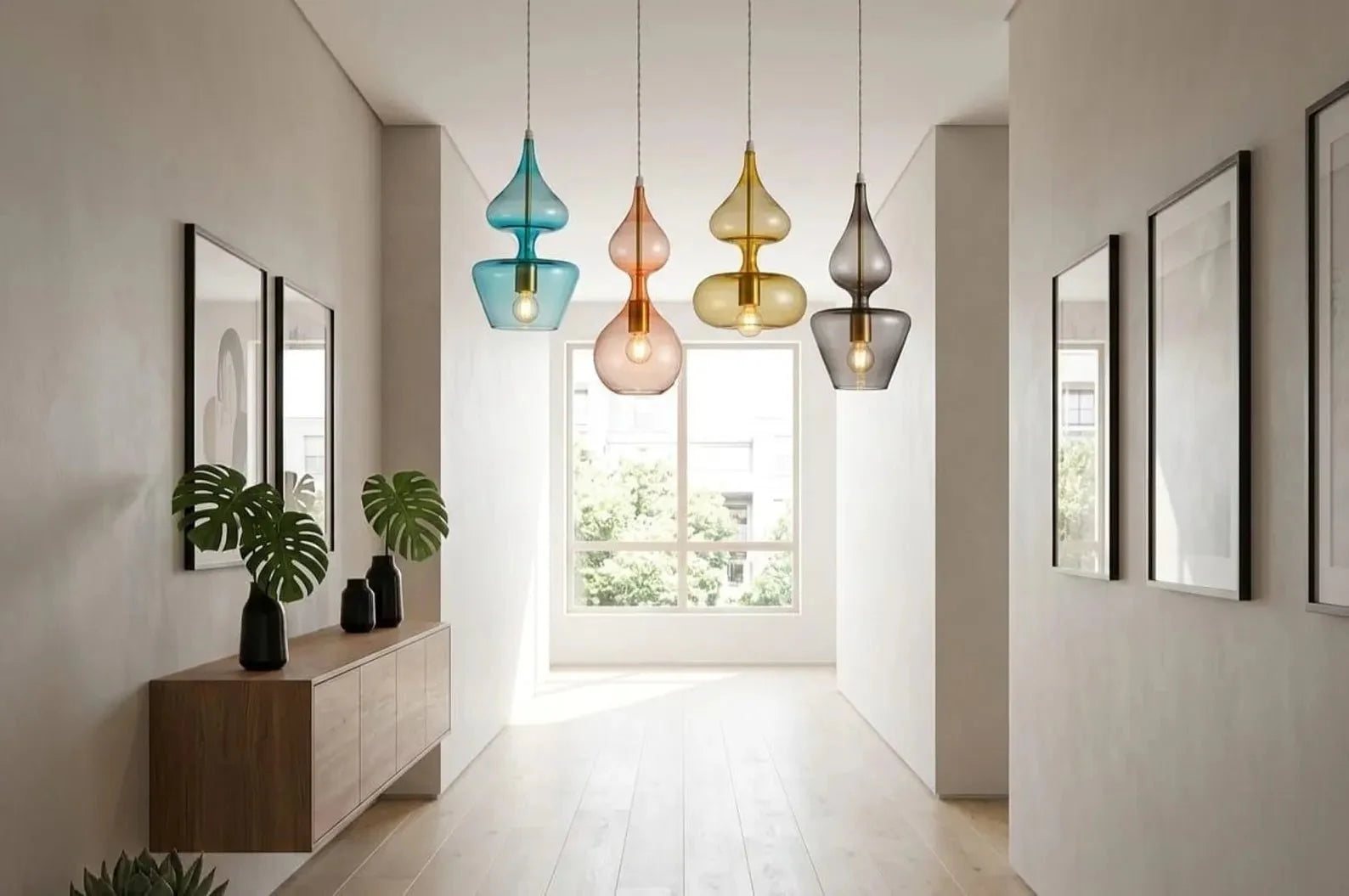 4 Modern pendants lights - kitchen island light | Les Trois Pyramides