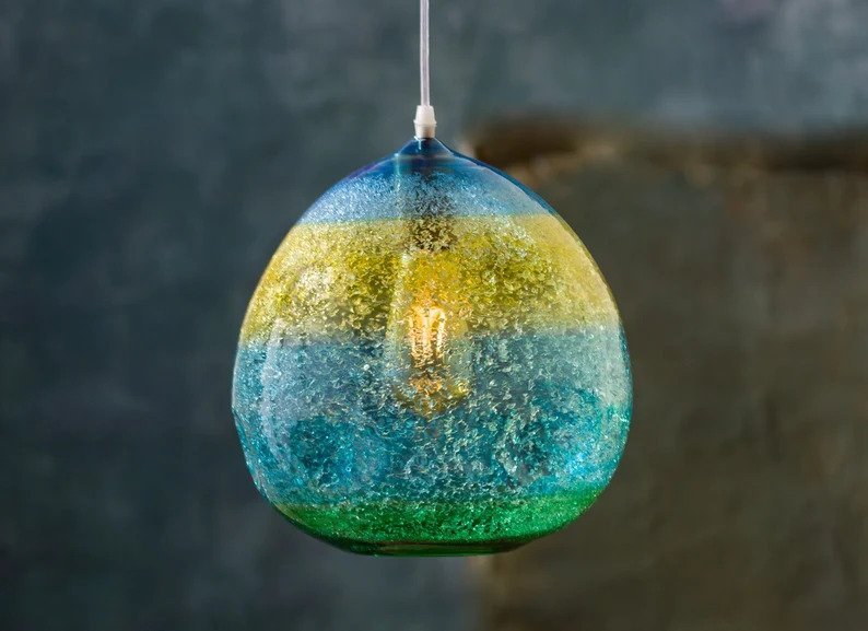 Frosted Glass Pendant Lights Modern Fall Decor - Les Trois Pyramides