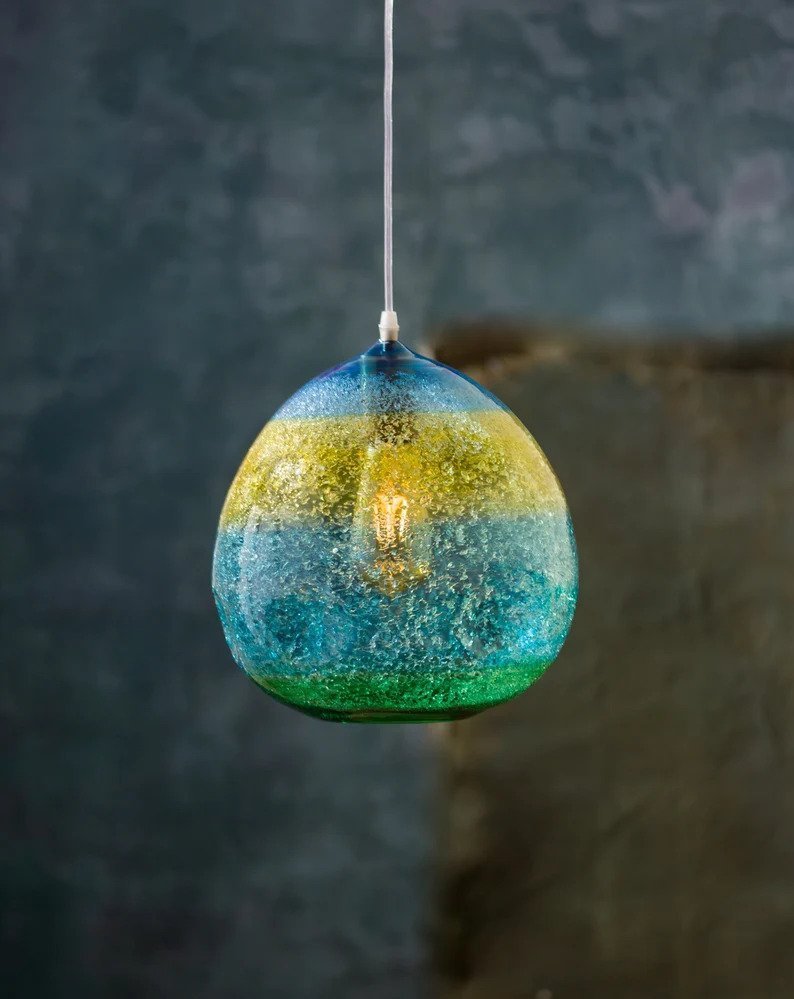 Frosted Glass Pendant Lights Modern Fall Decor - Les Trois Pyramides