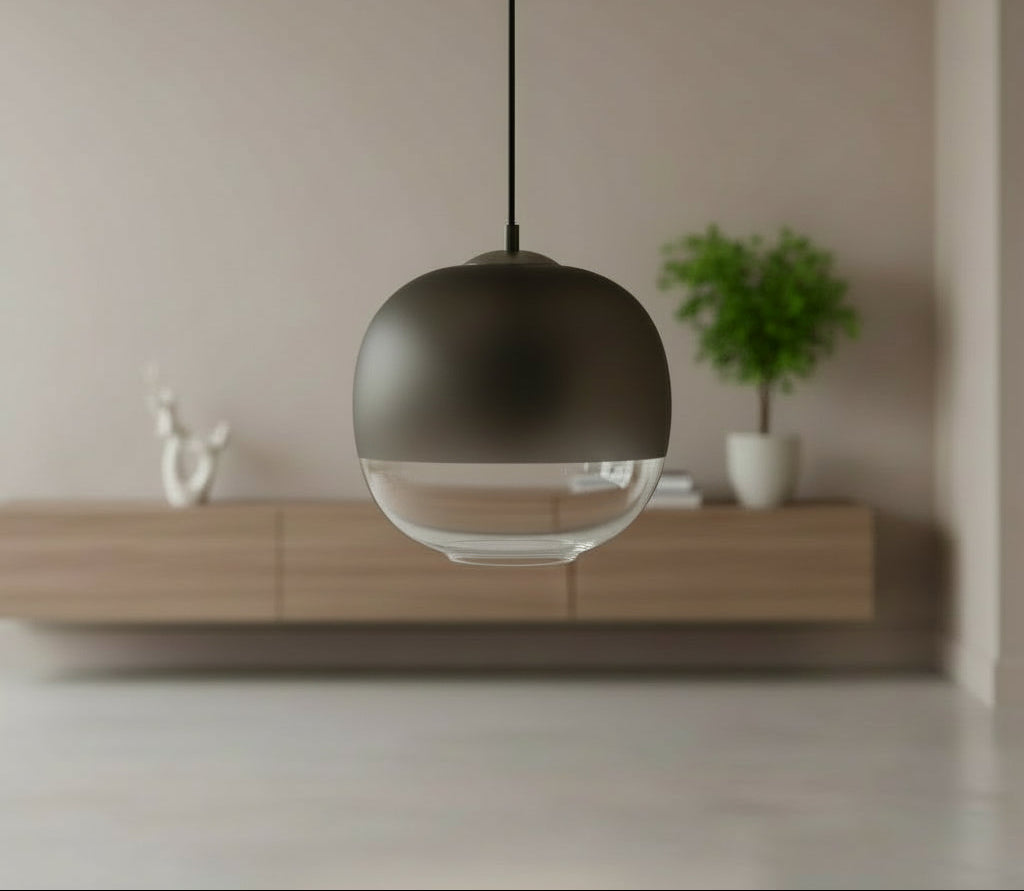 Frosted Glass Set of Four Pendant Lights Modern Decor - Les Trois Pyramide