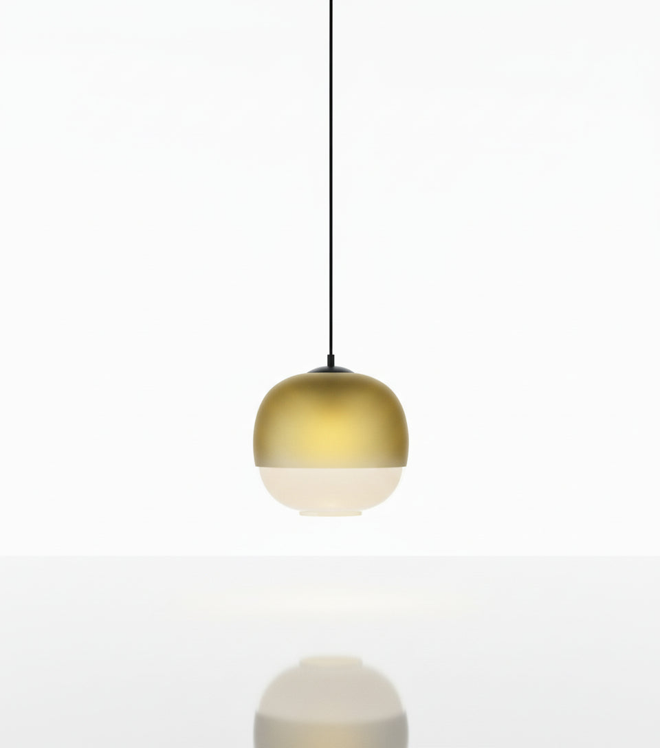 Frosted Glass Set of Four Pendant Lights Modern Decor - Les Trois Pyramide