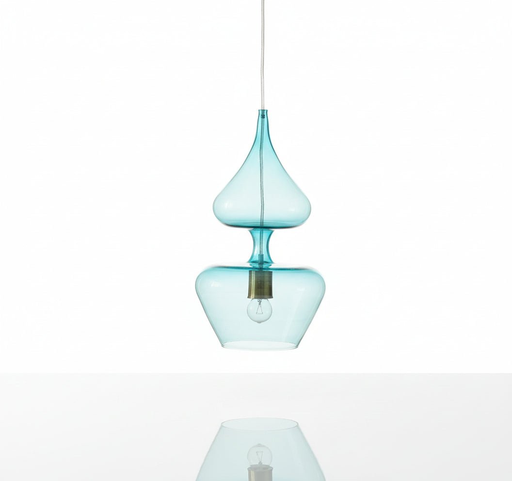 Blue Handmade Deco Light Fixture - Les Trois Pyramides