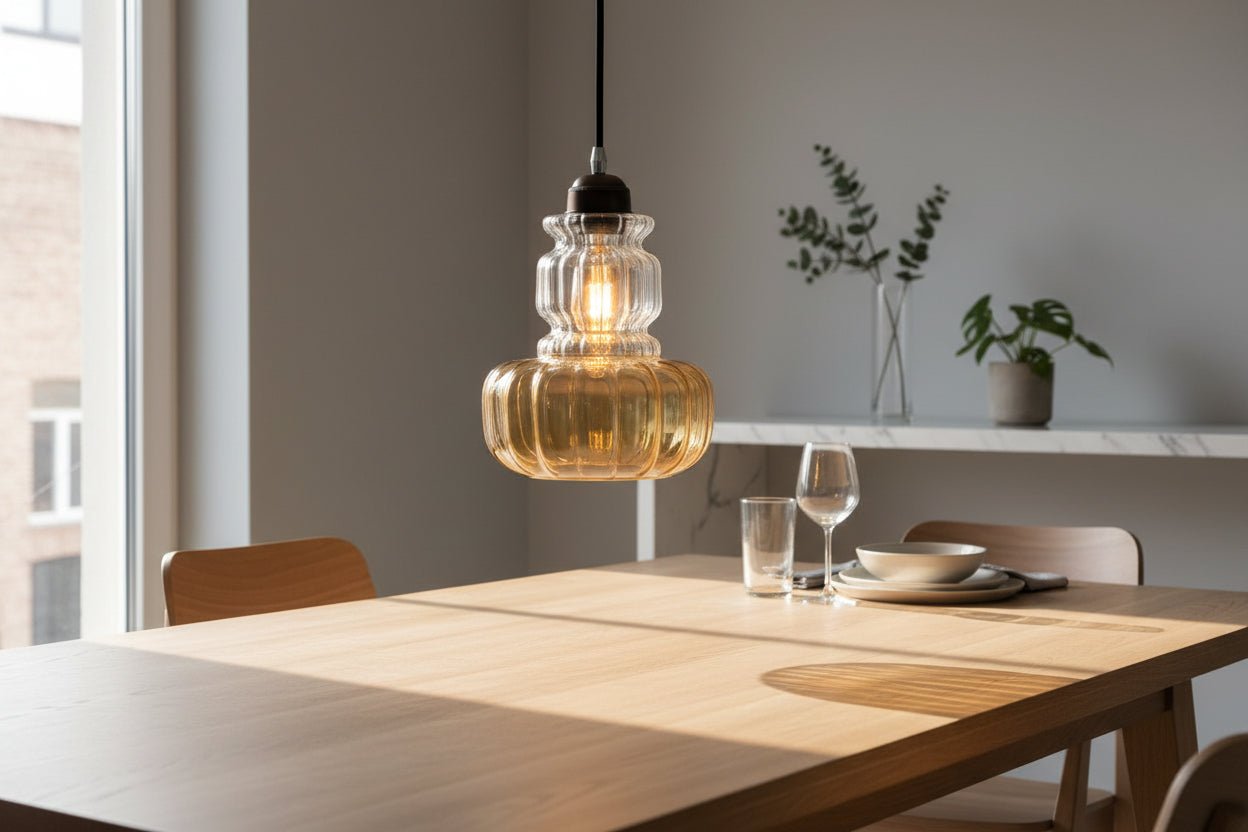Hand Blown Glass Pendant Office Decor - Les Trois Pyramides