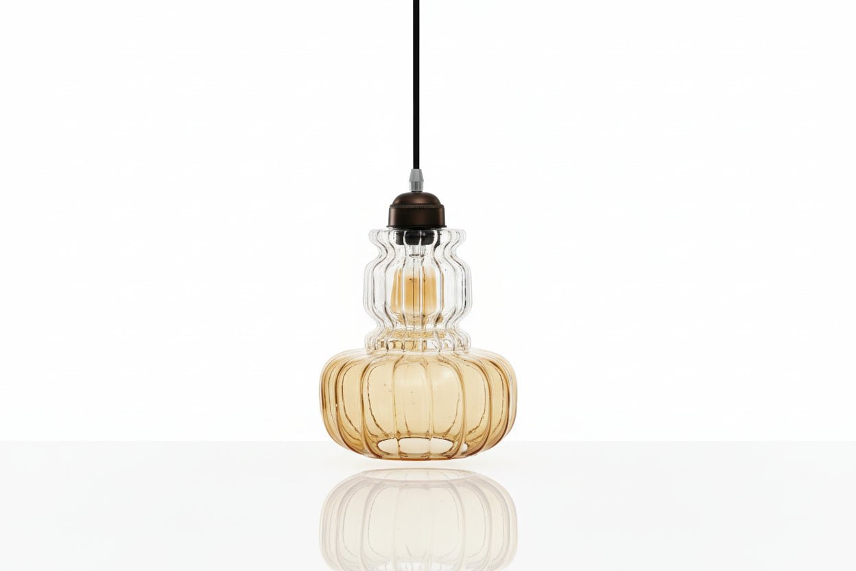 Hand Blown Glass Pendant Office Decor - Les Trois Pyramides