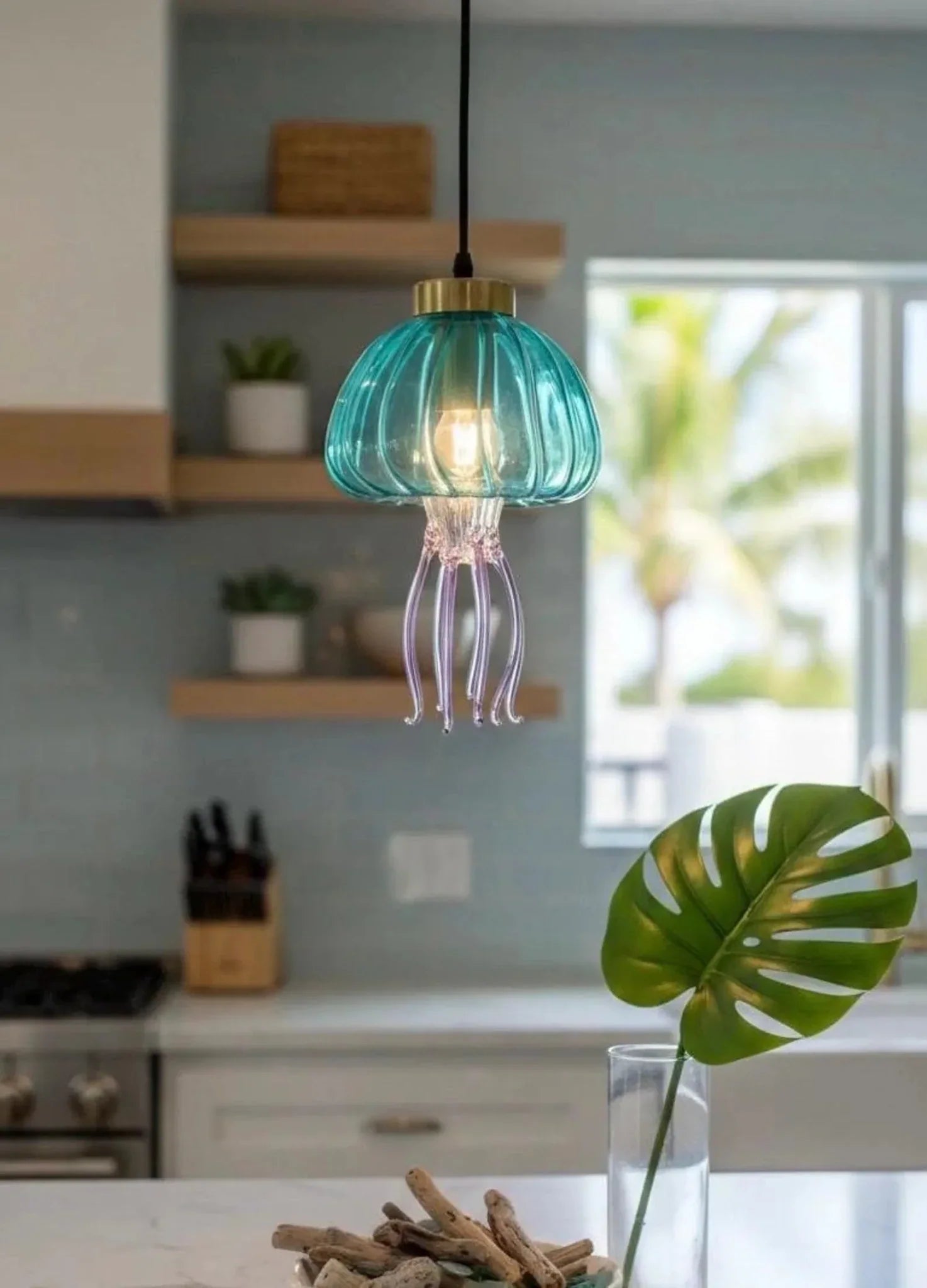 Jellyfish Blown Glass Pendant Light by Les Trois Pyramides 