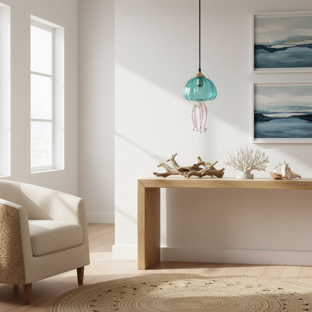 Jellyfish Blown Glass Pendant Light by Les Trois Pyramides 