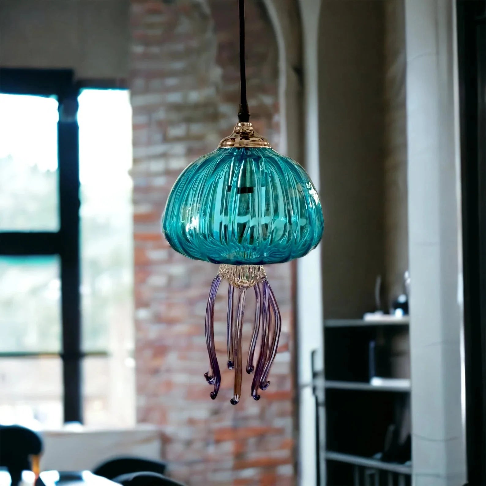 Jellyfish Blown Glass Pendant Light by Les Trois Pyramides 