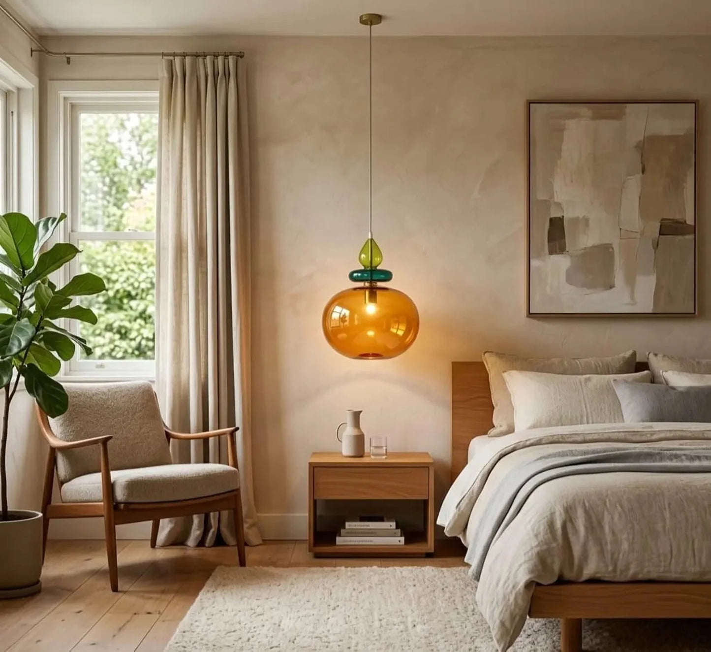 Modern Boho Multicolored Ceiling Lamp for Living Room