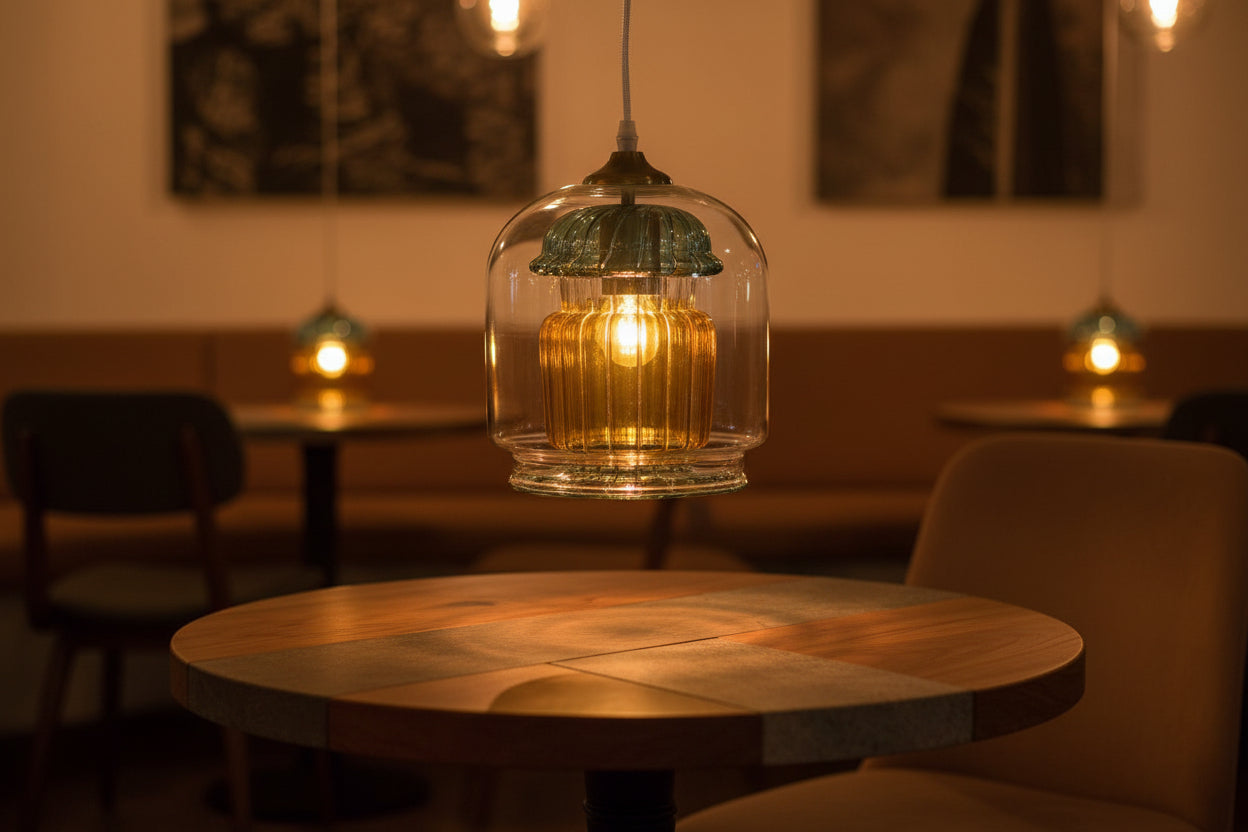 Ceiling Light - Modern Pendant Light - Kitchen Island Light - Ceiling Light Fixture - Blown Glass Pendant - Blown Glass - Pendants Lights | Les Trois Pyramide
