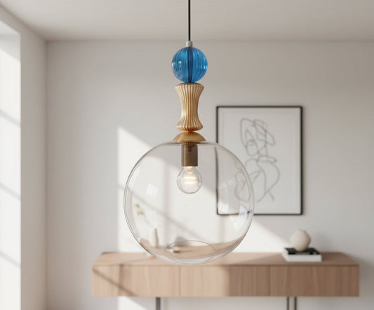 Round Blown Glass Lighting - Les Trois Pyramides