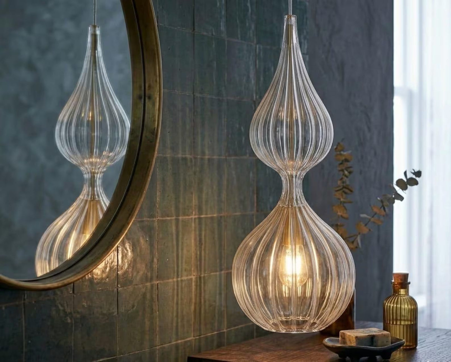 Art Deco Light Fixture - Les Trois Pyramides