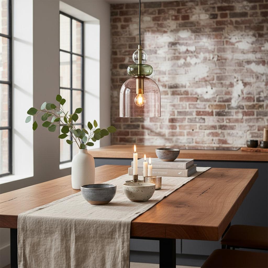 Set of Three Modern Pendants Lights - Les Trois Pyramides
