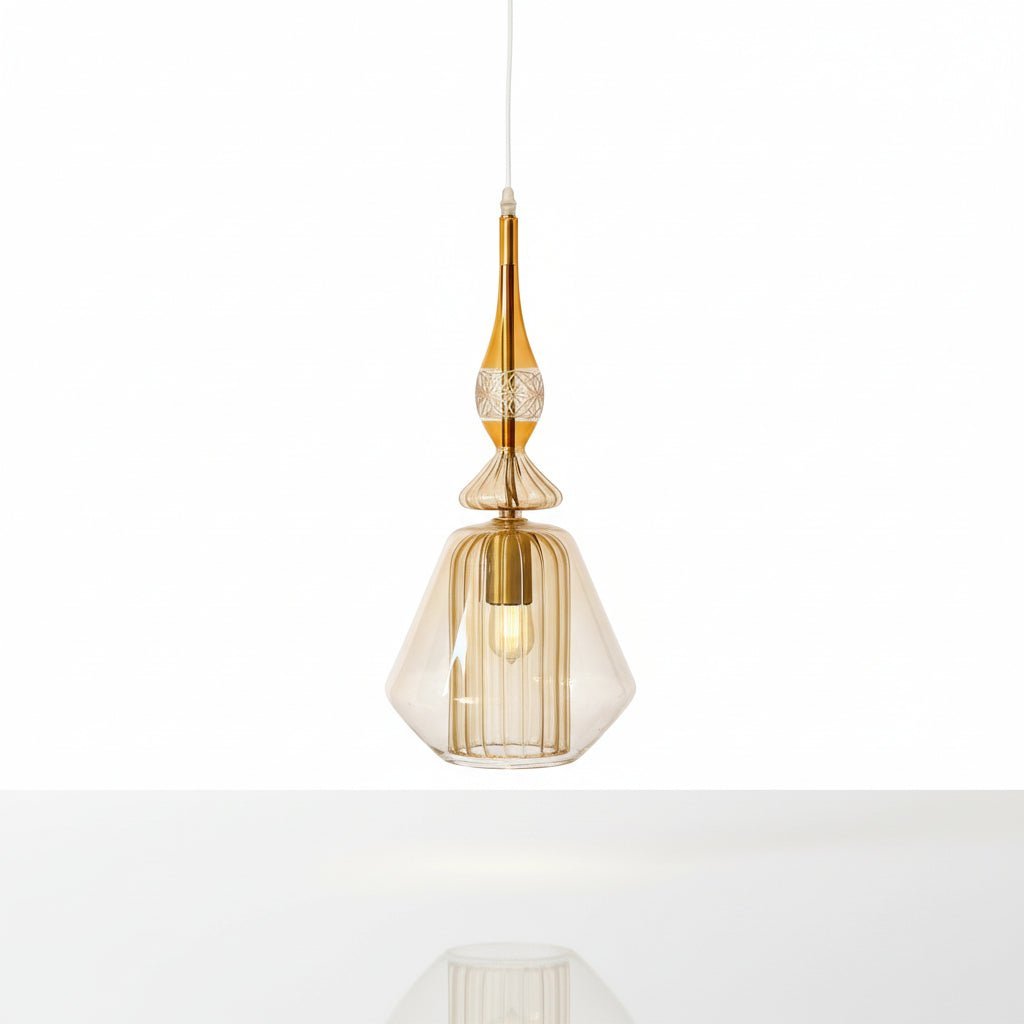 Blown Glass Pendant Light  - Les Trois Pyramides