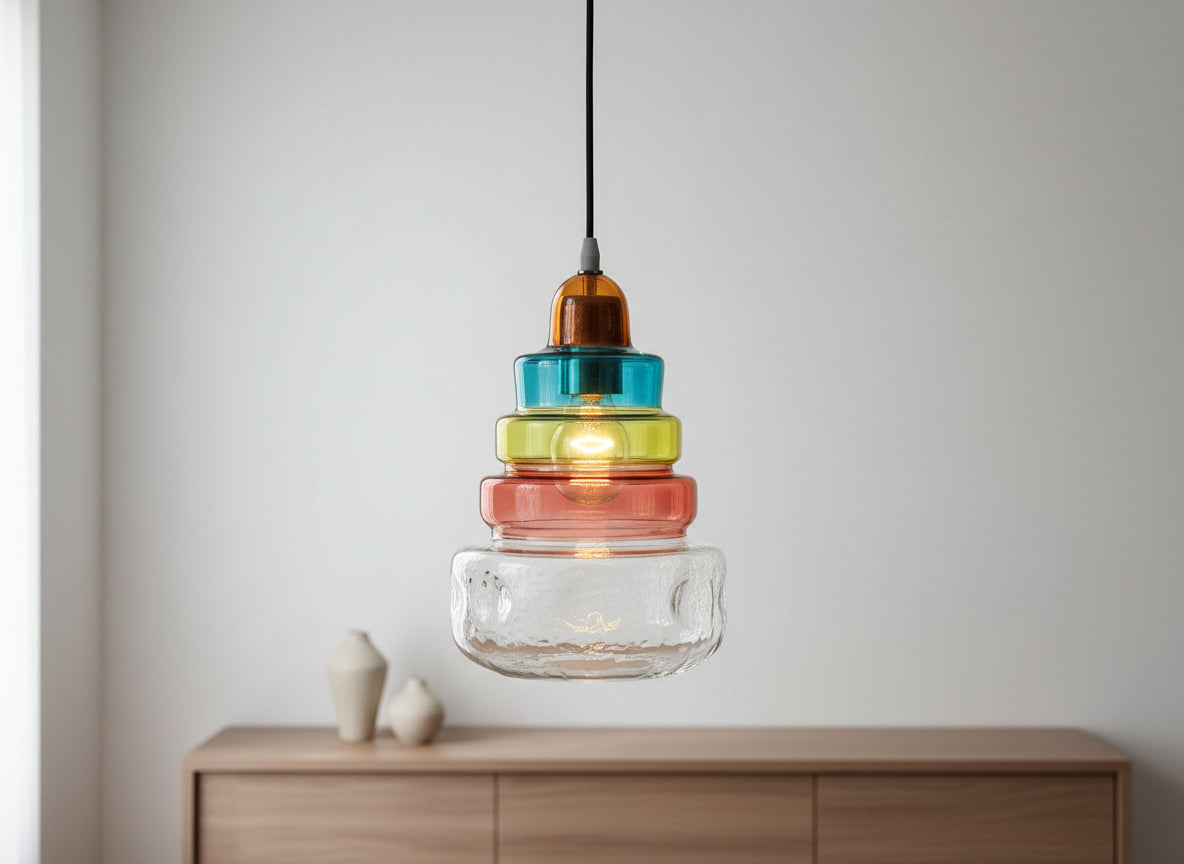 The Cake Blown Glass Light pendant