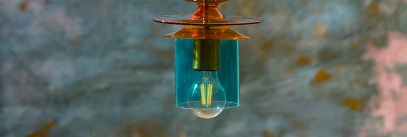 close up for Tropical style Kitchen Island Pendant Light - Les Trois Pyramides